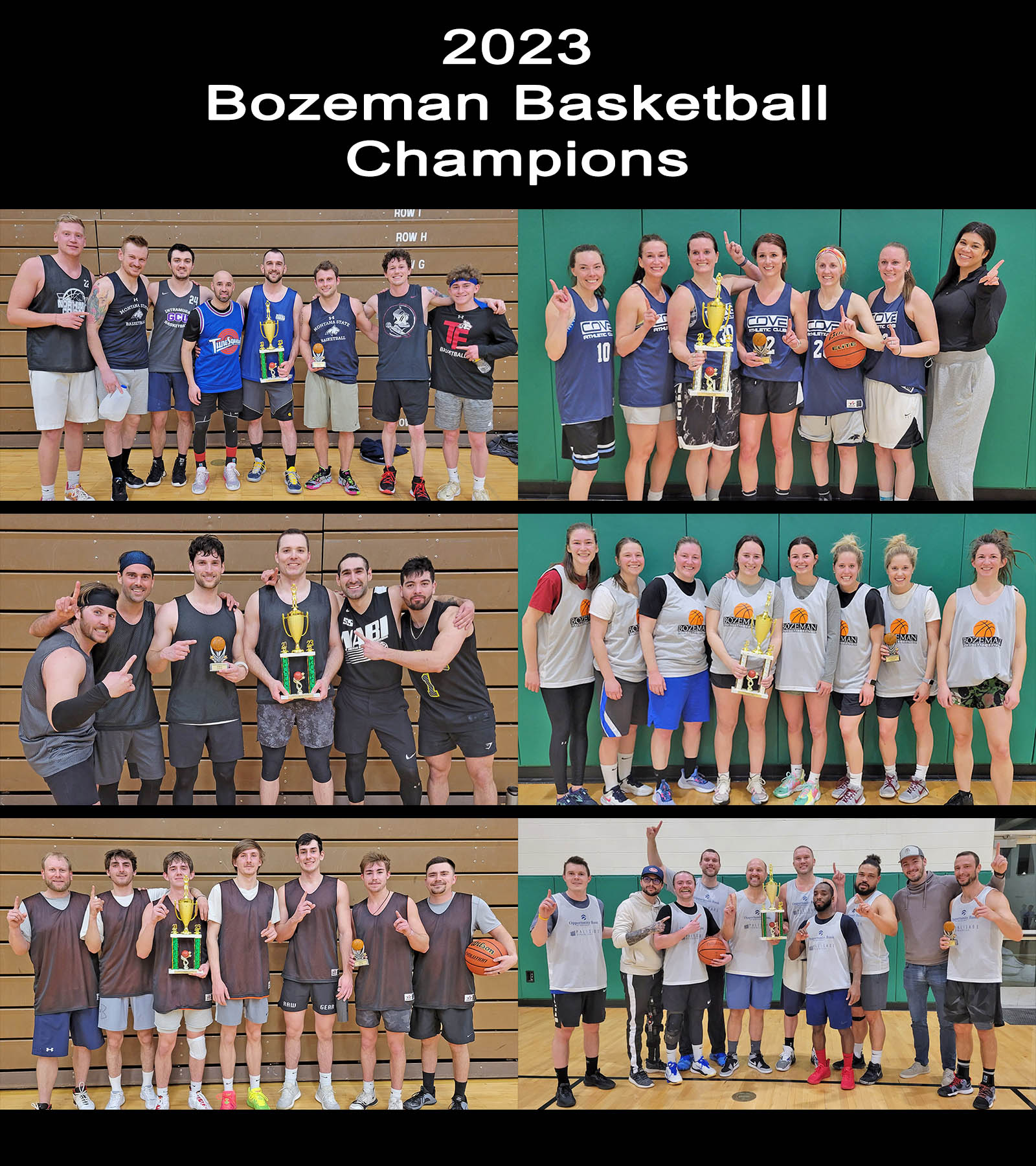 2023 Bozeman Basketball Leagues Open Division Champions